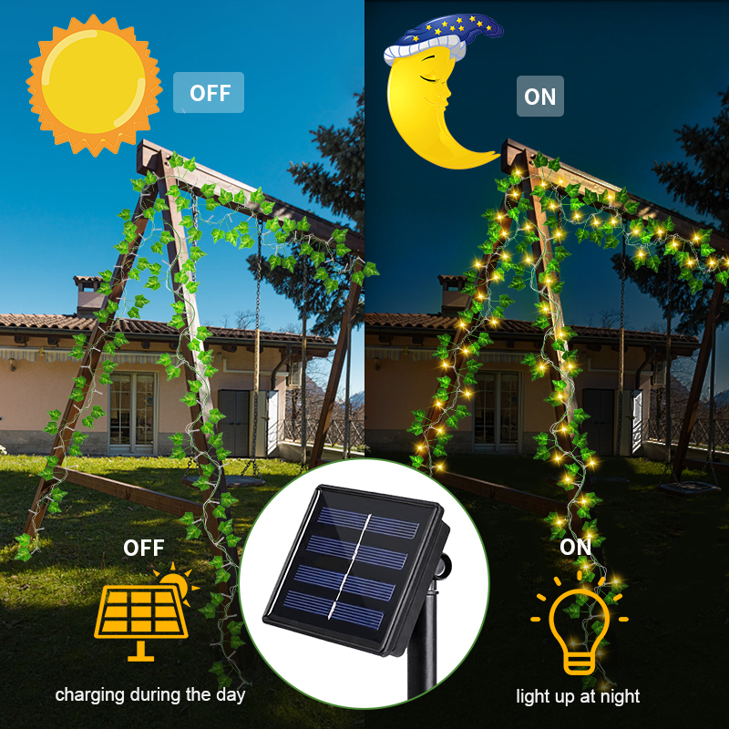 HCP162 太阳能树叶灯串